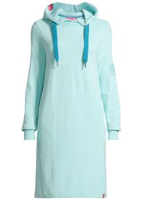 Midikleid SALZHAUT "Knielanges Kleid (Midi) M&Ouml;&Ouml;V", Damen, Gr. L, EURO, blau (aqua), Obermaterial: 65% Baumwolle CO. 35% Polyester PES., Kleider Midikleid