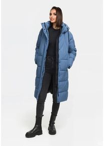 Winterjacke Marikoo "Marikoo Tabiaa Damen Winter Steppmantel N099", Damen, Gr. XXL, blau (dusty blau), Obermaterial: 100% Polyester PES., Jacken Winterjacke