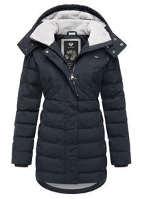 Kurzmantel Ragwear "Kurzmantel Ashanta", Damen, Gr. XXL, blau (navy), Obermaterial: 100% Polyester PES. Obermaterial: Futter: 100% Polyester PES. 100% Polyester PES., M&auml;ntel Kurzmantel