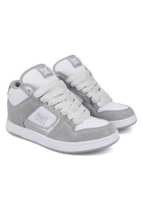 Sneaker DC Shoes "Manteca 4 Mid", Damen, Gr. 5(36), wei&szlig; (grau, wei&szlig;), Obermaterial:59.27% Leder, 40.73% Synthetikmaterial;, Schuhe Sneaker