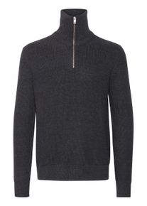 !Solid Troyer SOLID "Troyer SDPaparazzi", Herren, Gr. M, grau (dunkelgrau melange), Obermaterial: 50% Baumwolle CO. 50% Polyacryl PAN., Pullover Troyer