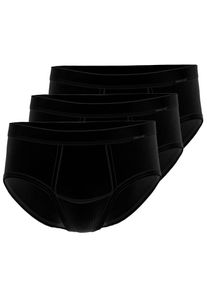 Slip Ammann "3er Pack Slip mit Eingriff Day Classic / Feinripp Premium", Herren, Gr. 5, schwarz, Obermaterial: 100% Baumwolle CO., Unterhosen Slip