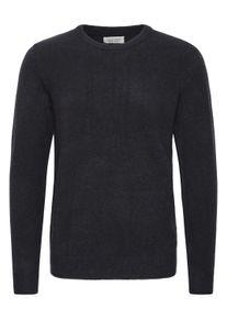 Strickfleece-Pullover Casual Friday "Strickpullover CFHEINE", Herren, Gr. L, blau (schwarz navy), Obermaterial: 65% Polyacryl PAN. 27% Nylon NY. 5% Wolle mw. 3% Polyester PES., Pullover Strickfleece-Pullover