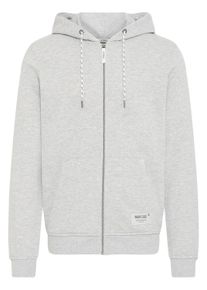 Kapuzensweatjacke INDICODE "Kapuzenfleecejacke IDPlayno", Herren, Gr. L, grau (lt grau mix), Obermaterial: 60% Baumwolle CO. 40% Polyester PES., Pullover Kapuzensweatjacke