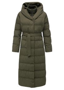 Steppmantel Ragwear "Steppmantel Niani Long", Damen, Gr. M, gr&uuml;n (schwarz olive), Obermaterial: 100% Polyester PES. Obermaterial: Futter: 100% Polyester PES. 100% Polyester PES., M&auml;ntel Steppmantel