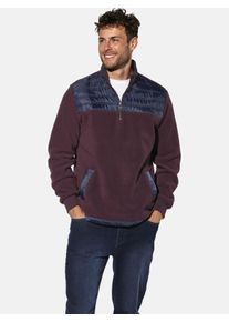 Fleecepullover Babista "Fleece-Sweatshirt ISMAEL", Herren, Gr. XL, rot (dunkelrot), Obermaterial: 59% Polyester COOLMAX PES(Coolmax). 41% Baumwolle CO., Sweatshirts Fleecepullover