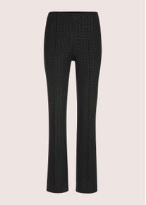 Madeleine Mode Leggings MADELEINE "Jerseyhose Glitzer Jerseyhose mit weitem Bein", Damen, Gr. 34, N-Gr, schwarz (schwarz, silberfarben), Obermaterial: 64% Viskose CV. 31% Polyamid PA. 5% Elasthan EL., Hosen Leggings