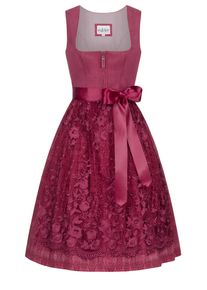 N&uuml;bler Dirndl N&Uuml;BLER "Dirndl midi Gundi", Damen, Gr. 34, EURO, lila (beere), Obermaterial: 100% Polyester PES., Kleider Dirndl