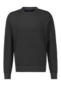 Strickpullover Lerros "Leichter Herren Strickpullover", Herren, Gr. 6XL, schwarz, 100% Baumwolle, Rundhals, Pullover Strickpullover