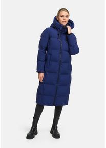 Winterjacke Marikoo "Marikoo Tikoraa Damen lange Winterjacke Steppjacke N102", Damen, Gr. M, blau (navy), Obermaterial: 100% Polyester PES., Jacken Winterjacke