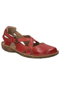 Sandale Josef Seibel "Rosalie 13", Damen, Gr. 44, rot (rubinrot), Leder, Schuhe Sandale, Sommerschuh, Sandalette, Riemchensandale, im Used-Look