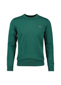 Sweater Gant "Strickpullover CLASSIC COTTON C-NECK", Herren, Gr. XL, gr&uuml;n (gr&uuml;n (forest gr&uuml;n)), Obermaterial: 100% Baumwolle CO., Sweatshirts Sweater