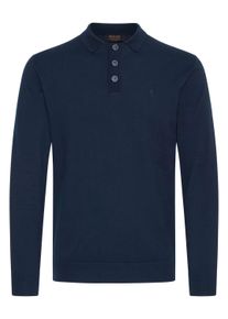 Longsleeve INDICODE "Strickpullover IDBellox", Herren, Gr. XXL, blau (navy), Obermaterial: 80% Baumwolle CO. 20% Polyamid PA., Pullover Longsleeve