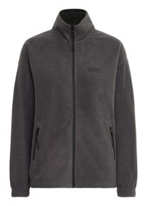 Fleecejacke oxmo "Fleecejacke OXMARTA", Damen, Gr. M, grau (forged iron), Obermaterial: 100% Polyester PES., Jacken Fleecejacke