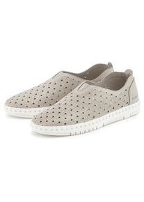 Slipper ELBSAND "Sneaker, Halbschuh, Freizeitschuh, Slip-On-Sneaker", Damen, Gr. 37, grau, Obermaterial: 100% Textilmaterial. Decksohle: 100% Textilmaterial. Futter: 95% Textilmaterial, 5% Lederimitat. Laufsohle: 100% Synthetik, gemustert, unifarben, Schuhe Slipper, zum Reinschl&uuml;pfen VEGAN