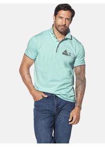 Poloshirt Jan Vanderstorm "Poloshirt KNUTLAND", Herren, Gr. 5XL, blau (mint), Obermaterial: 100% Baumwolle CO., Shirts Poloshirt