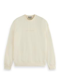 Scotch & Soda Sweatshirt SCOTCH & SODA "Sweatshirt CORE - Logo Front Chest Sweat", Herren, Gr. S, wei&szlig; (off, wei&szlig;), Obermaterial: 100% Baumwolle CO., Sweatshirts Sweatshirt