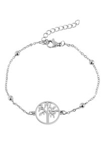 Adelia&acute;s Armband ADELIA&acute;S "Damen Armband &iquest; Lebensbaum aus Edelstahl 17+3 cm" Gr. 20, silber, Armb&auml;nder, Damen, Edelstahl, Armband