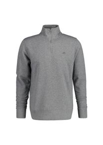 Sweatshirt Gant "Sweatshirt Regular Shield Half Zip Sweat", Herren, Gr. M, grau, Obermaterial: 87% Baumwolle CO. 13% Polyester PES., Sweatshirts Sweatshirt