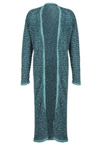 Strickjacke Alba Moda "Strickmantel Strickmantel mit Effektgarn", Damen, Gr. 40, gr&uuml;n, Obermaterial: 32% Baumwolle CO. 32% Polyacryl PAN. 29% Viskose CV. 7% metallisierte Fasern MTF., Modern, figurumspielend, Strickjacken Strickjacke