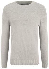 Strickfleece-Pullover Blend "Strickpullover BHGastamo", Herren, Gr. XL, grau (stone mix), Obermaterial: 100% Baumwolle CO., Pullover Strickfleece-Pullover