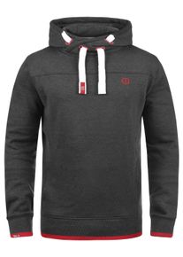 !Solid Kapuzenpullover SOLID "Hoodie SDBenjamin", Herren, Gr. L, grau (med grau m), Web, Obermaterial: 50% Baumwolle CO. 50% Polyester PES., unifarben, Pullover Kapuzenpullover
