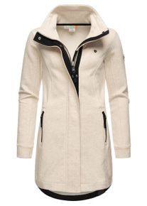 Kurzjacke Ragwear "Sweatjacke Letrice", Damen, Gr. M, beige (beige melange24), Obermaterial: 65% Baumwolle CO. 35% Polyester PES. Futter: 65% Baumwolle CO. 35% Polyester PES., Jacken Kurzjacke