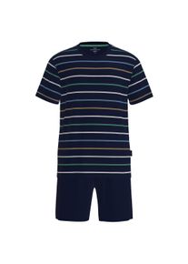 G&ouml;tzburg Schlafanzug G&Ouml;TZBURG "Pyjama Shorty Klima Aktiv", Damen, Gr. XXL, blau, Obermaterial: 60% Baumwolle CO. 40% Polyester PES., Homewear-Sets Schlafanzug