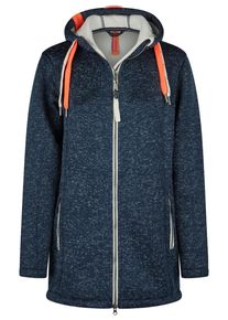 Strickmantel SALZHAUT "Strickfleecemantel T&Auml;RGERN", Damen, Gr. S, blau (navy), Obermaterial: 100% Polyester PES., M&auml;ntel Strickmantel