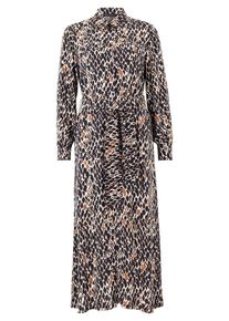 Hemdblusenkleid Betty Barclay "Hemdblusenkleid mit Bindeg&uuml;rtel", Damen, Gr. 46, EURO, blau (dunkelblau, braun), Obermaterial: 100% Viskose CV., Kleider Hemdblusenkleid