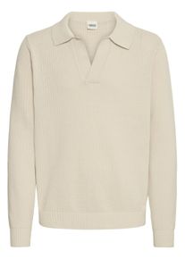 !Solid Strickfleece-Pullover SOLID "Strickpullover SDRHETT", Damen, Gr. M, beige (oatmeal), Obermaterial: 100% Baumwolle CO., Pullover Strickfleece-Pullover