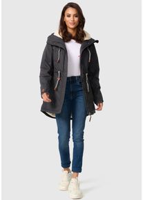 Winterjacke Navahoo "Navahoo Ireliaa Damen Jacke B991", Damen, Gr. S, grau (anthrazit), Obermaterial: 100% Baumwolle CO., Jacken Winterjacke