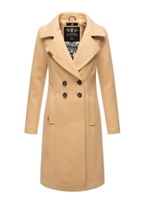 Wintermantel Navahoo "Wintermantel Wooly", Damen, Gr. L, beige, Obermaterial: 90% Polyacryl PAN. 8% Viskose CV. 2% Elasthan EL. Obermaterial: Futter: 100% Polyester PES., M&auml;ntel Wintermantel