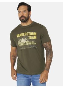 Rundhalsshirt Jan Vanderstorm "T-Shirt BALVAR", Herren, Gr. 7XL, gr&uuml;n (oliv), Obermaterial: 100% Baumwolle CO., Shirts Rundhalsshirt