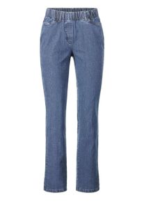 Regular-fit-Jeans GOLDNER "Klassische Jeansschlupfhose LOUISA", Damen, Gr. 46, N-Gr, blau (hellblau), Obermaterial: 78% Baumwolle CO. 20% Polyester PES. 2% Elasthan EL., Jeans Regular-fit-Jeans