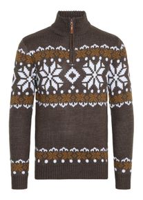 !Solid Troyer SOLID "Troyer SDNorwin", Herren, Gr. M, braun (coffe b me), Obermaterial: 100% Polyacryl PAN., Pullover Troyer