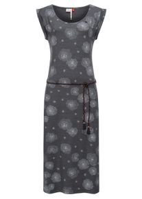 Sommerkleid Ragwear "Maxikleid Tag Midi", Damen, Gr. XS, N-Gr, grau (dunkelgrau), Obermaterial: 48% Viskose CV. 47% Polyester PES. 5% Elasthan EL. Obermaterial: 100% Baumwolle CO., Kleider Sommerkleid