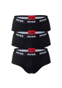 Slip Hugo "Slip 3er Pack", Herren, Gr. M, schwarz, Obermaterial: 95% Baumwolle CO. 5% Elasthan EL., Unterhosen Slip