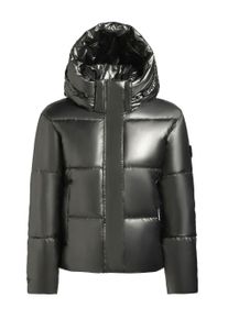 Steppjacke Khujo "Steppjacke Devina Shiny-YM", Damen, Gr. XL, grau (medium grau), Obermaterial: 50% Polyurethan PU. 50% Polyester PES. Obermaterial: Futter: 100% Nylon NY. 100% Polyester PES., Jacken Steppjacke