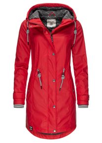 Regenmantel PEAK TIME "Regenjacke L60042", Damen, Gr. XS, rot (rot21), Obermaterial: 100% Polyurethan PU. Obermaterial: Futter: 100% Polyester PES. 100% Polyester PES., M&auml;ntel Regenmantel