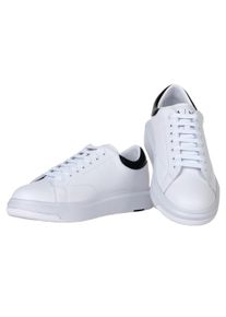 Sneaker Armani Exchange "Sneaker", Herren, Gr. 42, wei&szlig; (wei&szlig;, schwarz), Obermaterial: 100% Rindsleder Leather cow. Futter: 100% Textilmaterial TEXMAT. 100% Gummi rubber., Schuhe Sneaker