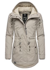 Wintermantel Ragwear "Winterjacke Monadis Black Label", Damen, Gr. M, grau (zinc24), Obermaterial: 65% Polyester PES. 35% Baumwolle CO. Obermaterial: Futter: 100% Polyester PES. 100% Polyester PES., M&auml;ntel Wintermantel