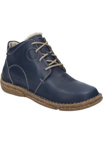 Stiefelette Josef Seibel "Neele 46, blau", Damen, Gr. 41, blau (ocean), Obermaterial: 100% Rindsleder Leather cow., Schuhe Stiefelette