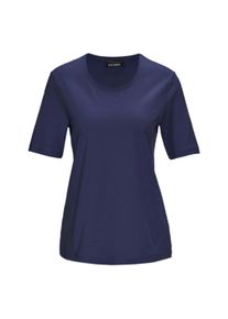 Langarm-Poloshirt GOLDNER "Basic Baumwollshirt mit kurzem Arm", Damen, Gr. 38, blau (marine), Obermaterial: 100% Baumwolle CO., normal, Sonstiges, Shirts Langarm-Poloshirt, Ohne