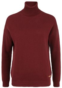 Rollkragenpullover oxmo "Rollkragenpullover OSSina", Damen, Gr. S, rot (wine rot), Obermaterial: 100% Baumwolle CO., Pullover Rollkragenpullover