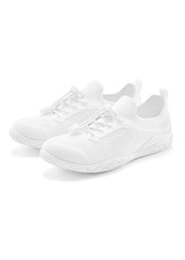 Sneaker Vivance "Halbschuh, Freizeitschuh, Slip-On-Sneaker", Damen, Gr. 38, wei&szlig;, Obermaterial: 50% Lederimitat, 50% Textilmaterial. Decksohle: 100% Textilmaterial. Futter: 100% Textilmaterial. Laufsohle: 100% Synthetik, unifarben, Basic, Schuhe Sneaker, mit Kordelzug und elastischen Schn&uuml;rb&auml;ndern VEGAN