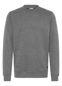 !Solid Longpullover SOLID "Sweater SDAULA", Herren, Gr. M, grau (dunkelgrau melange), Obermaterial: 65% Polyester PES. 35% Baumwolle CO., Pullover Longpullover