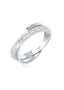 Silberring Elli "Ring Wickelring Emaille 925 Silber" Gr. 60, silber, Fingerringe, Damen, 60, Silber 925 (Sterlingsilber), Silberring