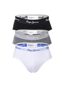 Slip Pepe Jeans "Slip RALPH 3PK 3er Pack", Herren, Gr. S, bunt (schwarz, wei&szlig;, grau), Obermaterial: 95% Baumwolle CO. 5% Elasthan EL., Unterhosen Slip