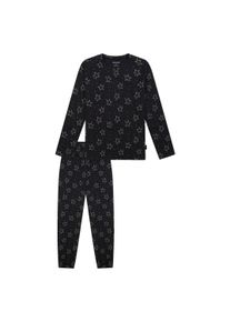 Schlafanzug Schiesser "Pyjama Teens Nightwear", M&auml;dchen, Gr. 152, schwarz, Obermaterial: 100% Baumwolle CO., Homewear-Sets Schlafanzug